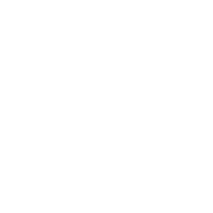 An icon of an apple, a house, and a t-shirt.