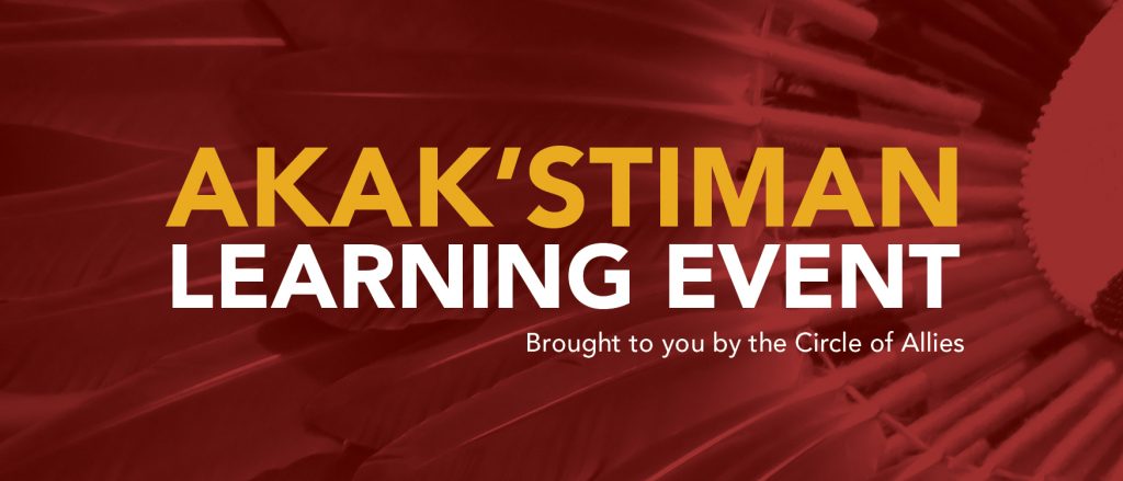 Akak'stiman Learning Event. Brought to you by the Circle of Allies