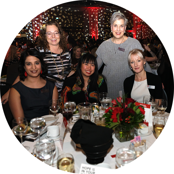 Guests at a table